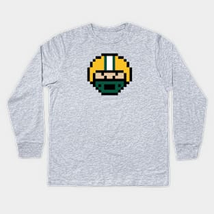 8-Bit Helmet - North Dakota Kids Long Sleeve T-Shirt